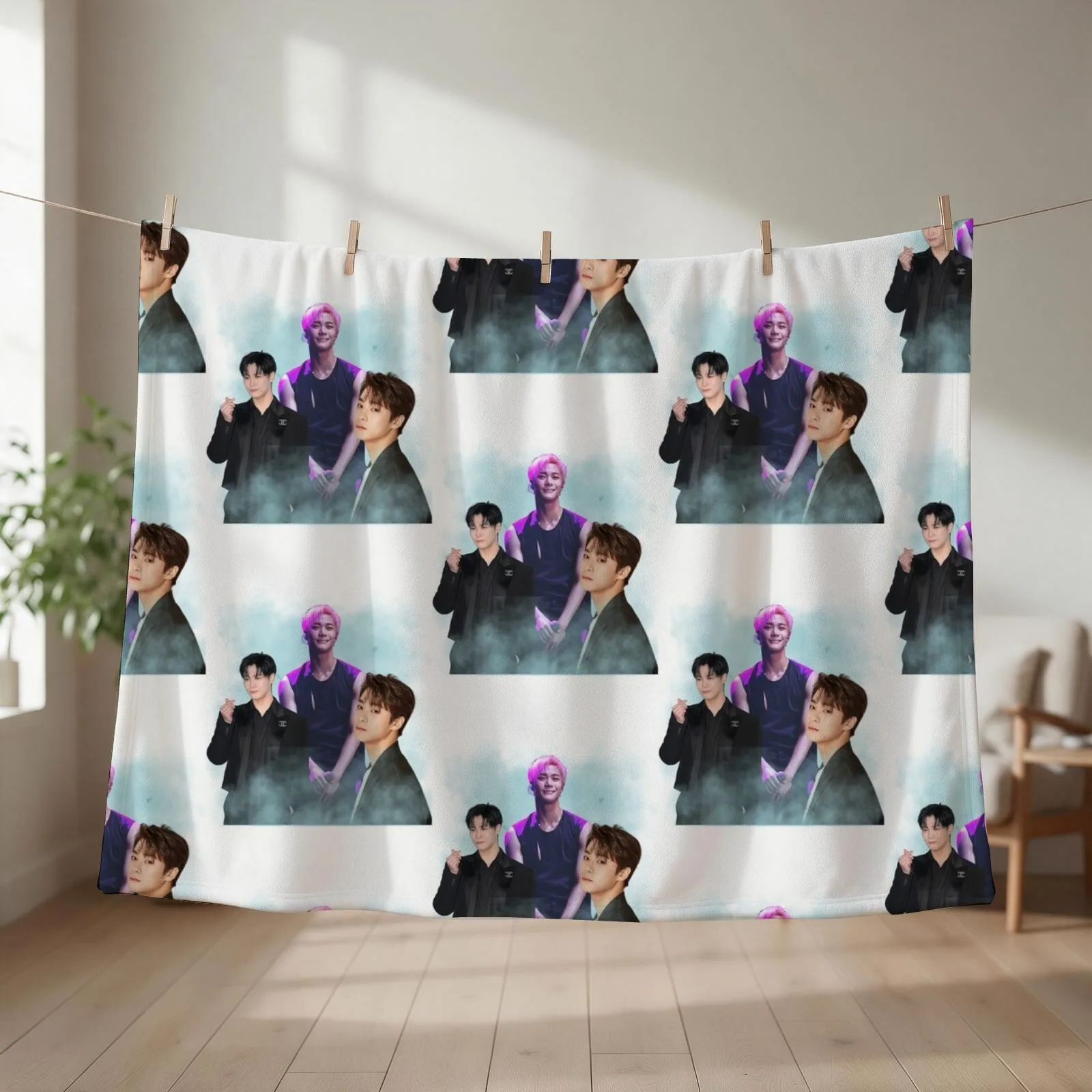 Moonbin - ASTRO - Kpop Throw Blanket Designers valentine gift ideas Bed Fashionable Sleeping Bag Blankets