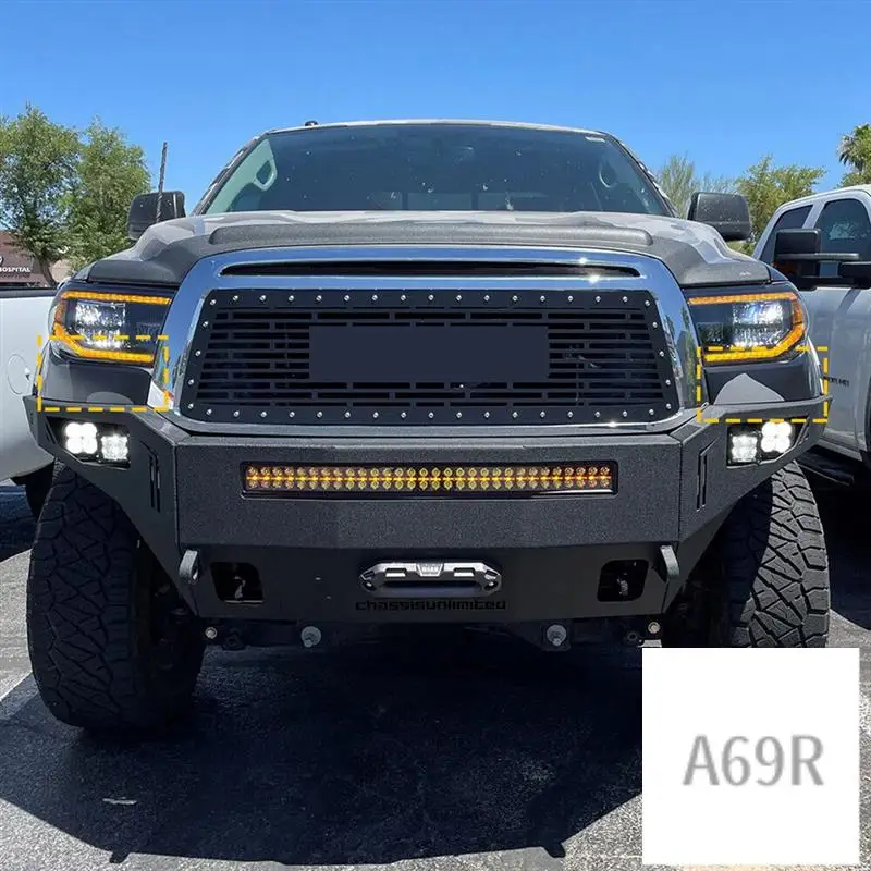 

A69R-1Pair Front Lower Headlight Filler Trim Plate Parts 539320C901 539310C901 For Toyota Sequoia 2007-2013 Extension Fen