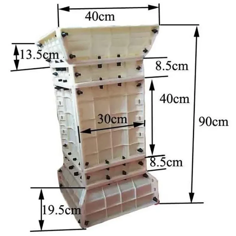 Square pier cement mold Roman column model European square large pier railing column foot pier building formwork