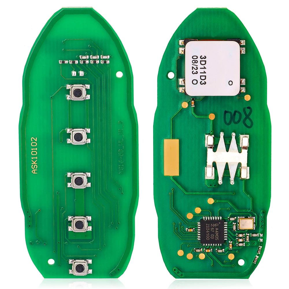 KEYECU 5 przycisków 433MHz ID47 Chip do radar nawigacyjny do nissana 2013-2016 Murano 2013 2014 Auto obudowa inteligentnego pilota z kluczykiem