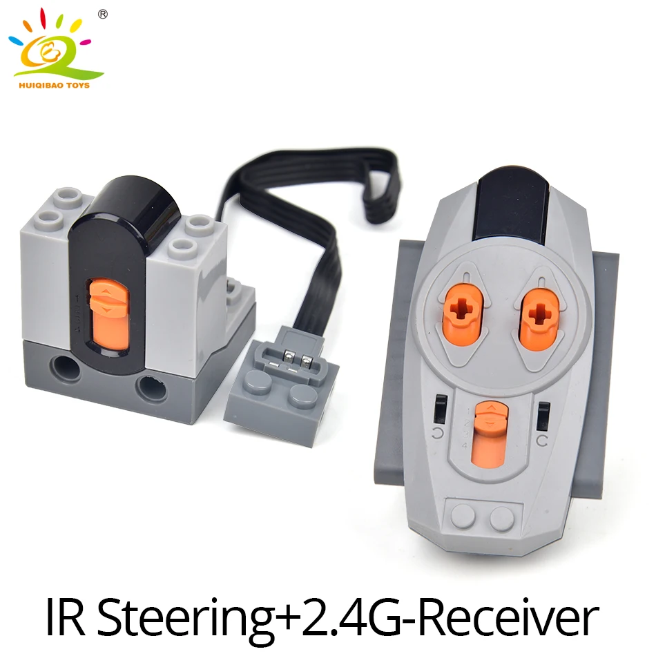 HUIQIBAO MOC función de potencia técnica tren M L XL Motor IR bloques de construcción piezas de alta tecnología ladrillos DIY coche camión construcción