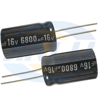 5pcs 16V6800uf 16X25MM  Aluminum Electrolytic Capacitor 6800uf16v 16v 6800uf 16wv 6800mf 16vdc 6800FD 16v6800mf 6800mf16v