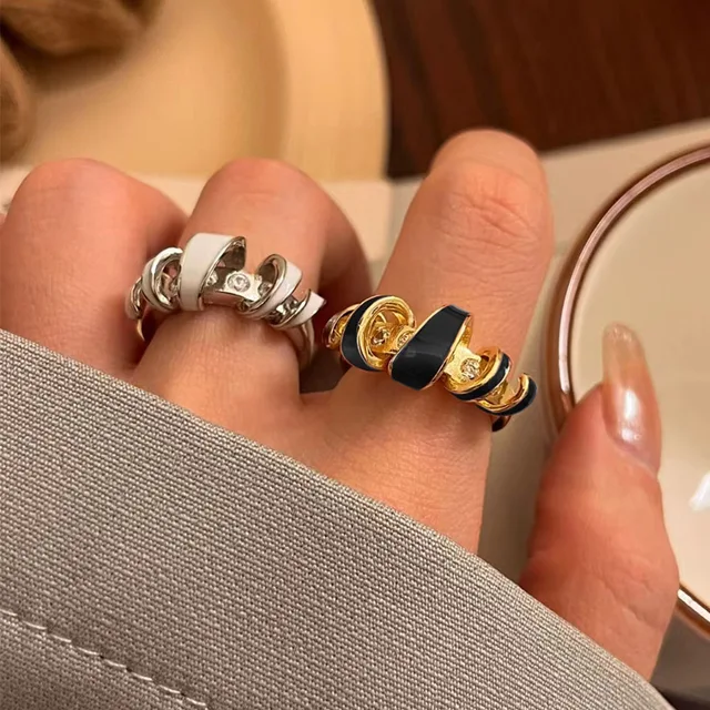 Anillo de latón con diamantes de imitación mujer — accesorios boho de Boho Chic