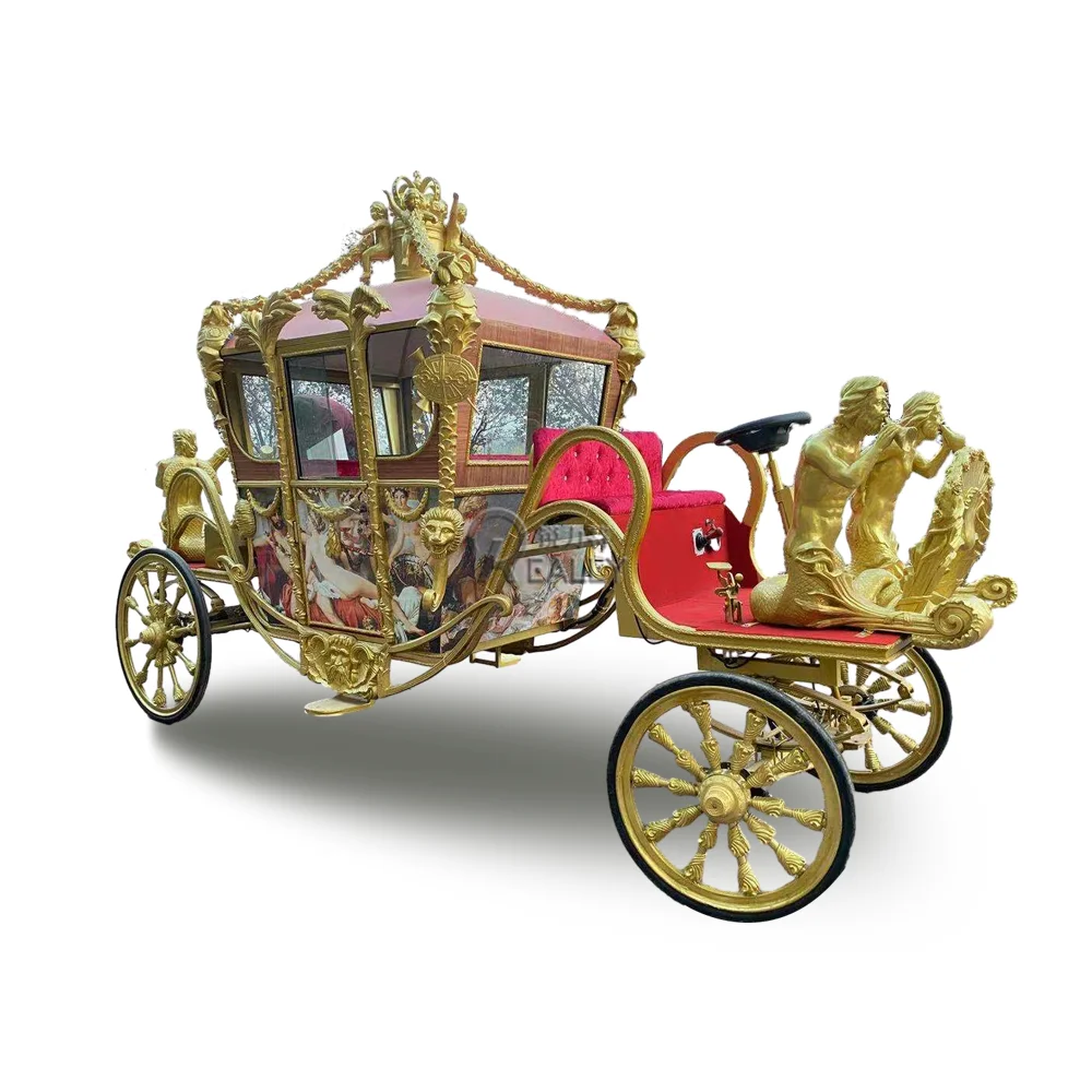 2025 Luxury Cinderella Carriage Princess Carriage สําหรับขายการออกแบบล่าสุด Wedding Horse Carriage สําหรับขาย
