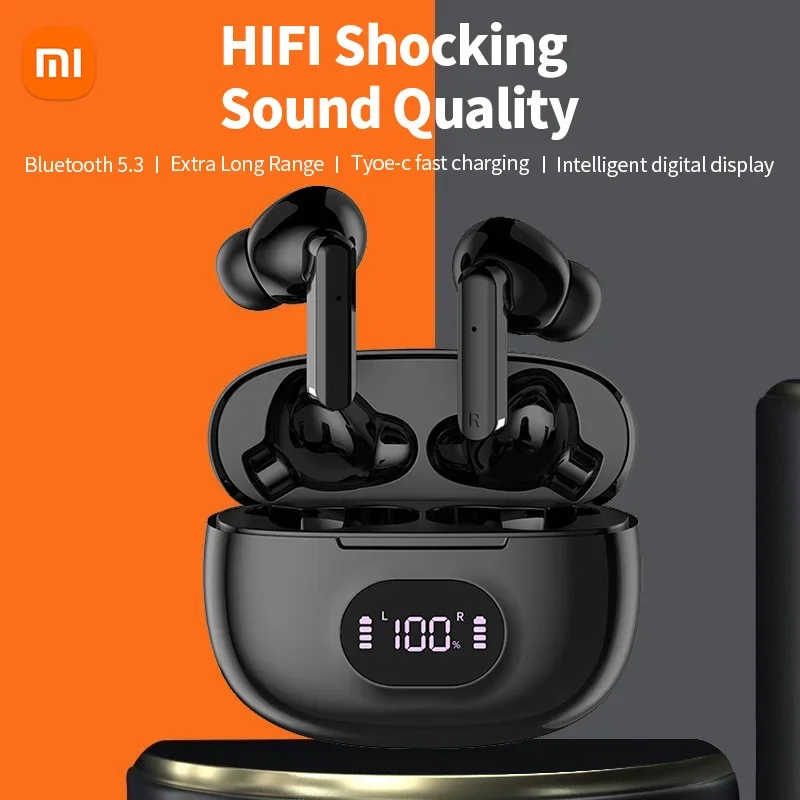 

Xiaomi m919 Wireless Earphones Bluetooth Headphones LED Display Touch Control Deep Bass Music Sport Earbuds with Microphone