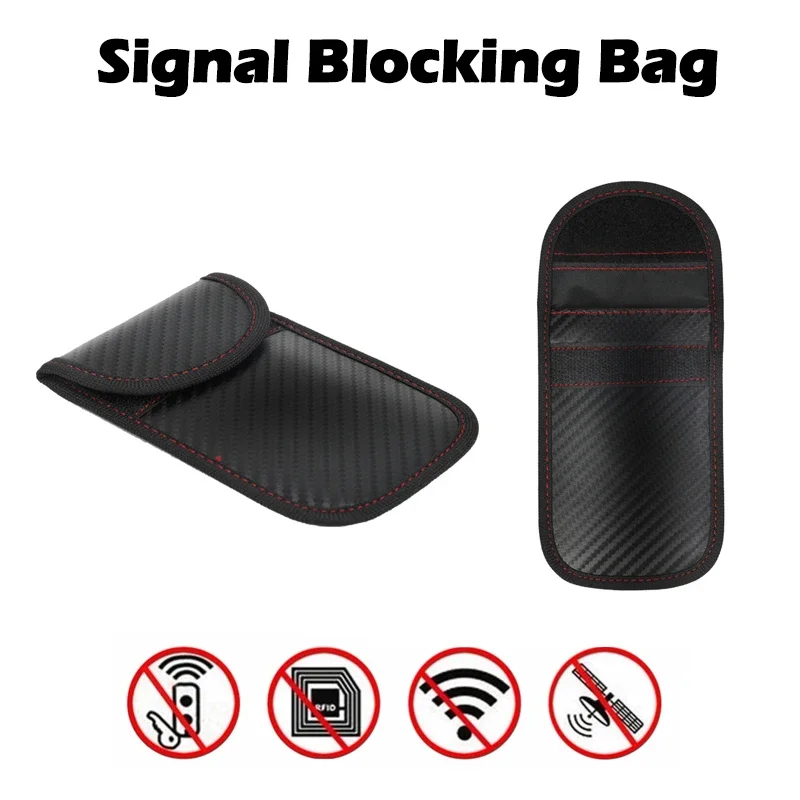 

Small Outdoor Faraday Bag Signal Blocking Shield Case Protector Pouch Signal Blocker Case RF Signal Safe Lock Bag For Car Keys