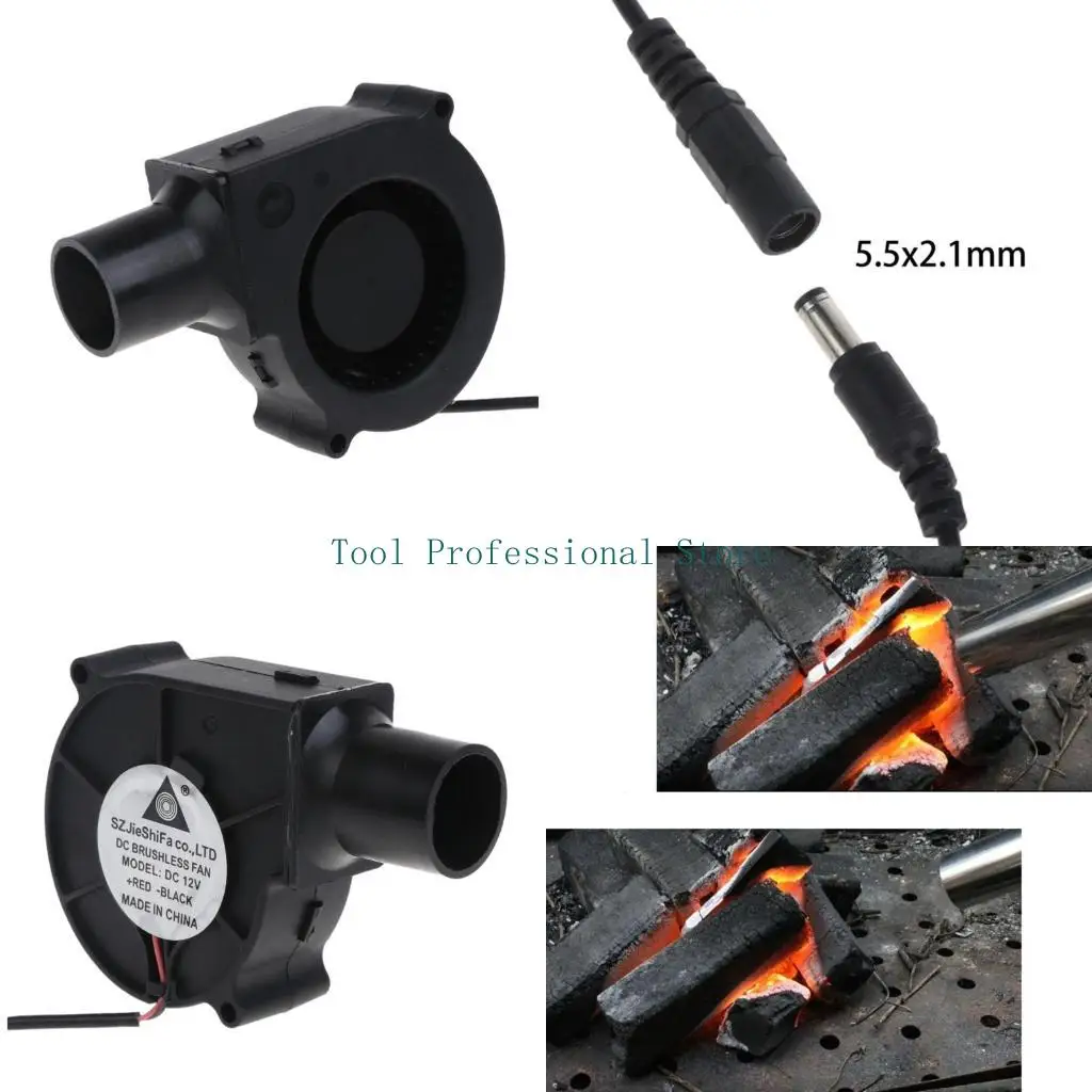 

57qf USB 5V2A 12V 5,5x2,1 мм для барбекю для барбекю вентилятор вентилятор вентилятор 2500 об / мин воздуходувка вентилятор на