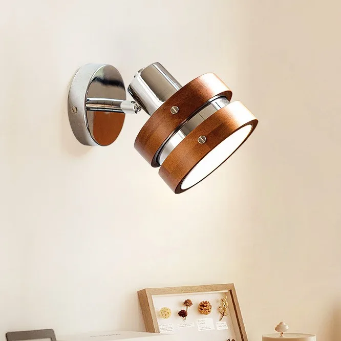 

Настенный светильник в средневековом стиле Bauhaus, дизайнерский винтажный настенный светильник из массива дерева, прикроватная тумбочка для спальни, кабинета, модель, настенный светильник для комнаты