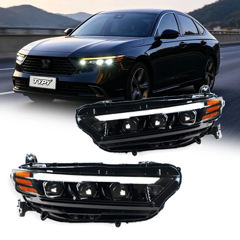 TYPY is suitable for 2023-2025 11th generation Accord headlight assemblies, Accord modified LED daytime running lights with flow