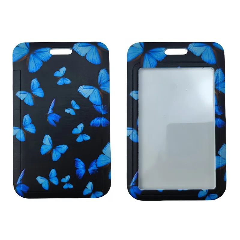 

Butterfly ID Card Holders Lanyards Girls Door Card Case Hanging Rope Women Badge Holder Neck Strap Business Card Gift
