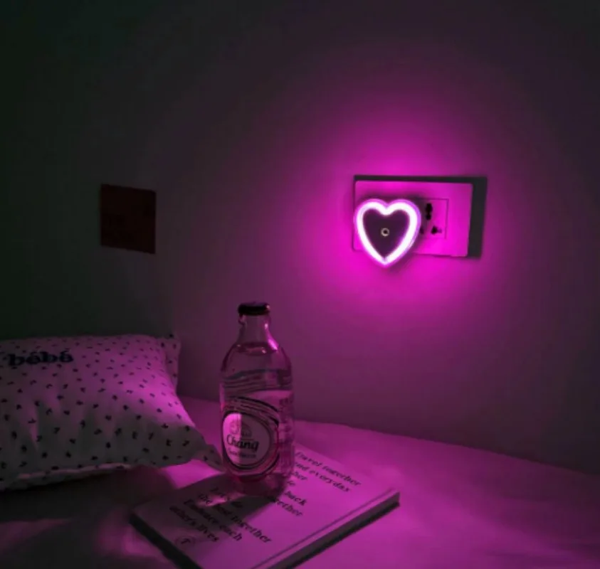 Romantic Bedside Night Light Sleep Lamp Energy Saving Light Sensor for Bedroom Decor Perfect for Couples Atmosphere Lighting