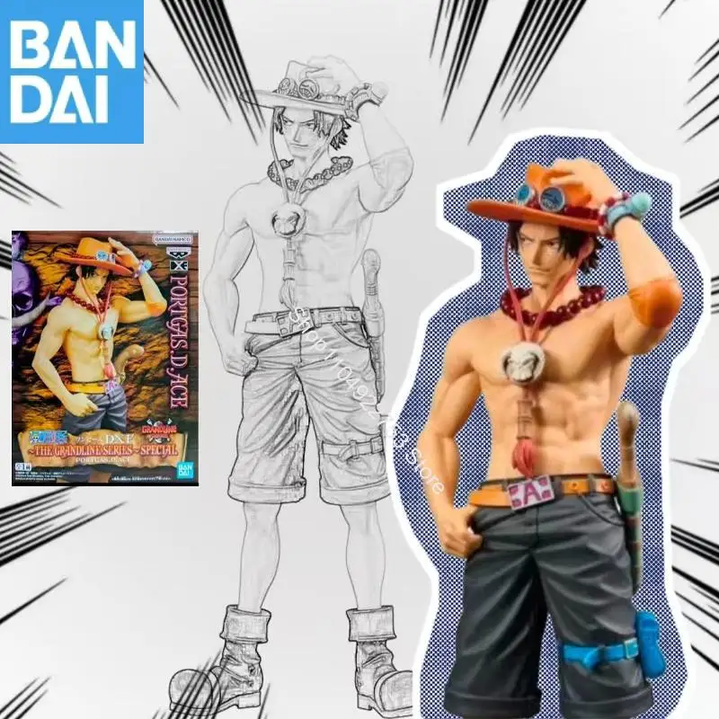 

In stock BANDAI NAMCO BANPRESTO ONE PIECE DXF SPECIAL Portgas D Ace Vivi Roger Saul Anime Figure Model Genuine Festival Gift Toy