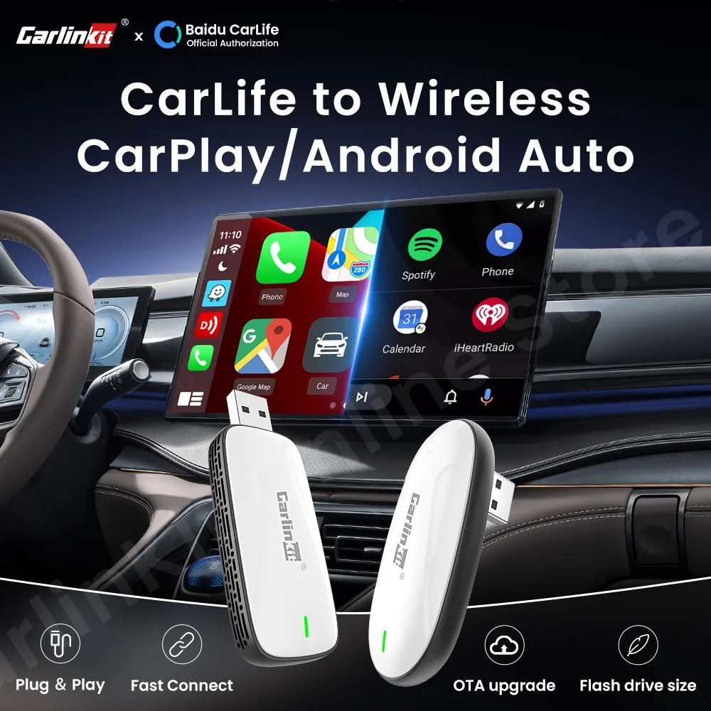 Carlinkit X2CA Carplay Android Auto Wireless Adapter for Wired CarLife BYD MG Geely Chery Jaecoo Jetour GAC Changan GWM