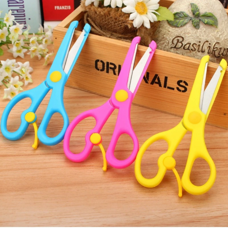 Blunt Tip Safety Children Paper Scissors Handmade Craft Stationery for Kindergarten Primary School Art Craft Office Use