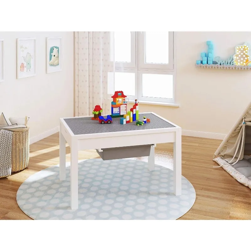 2-in-1 Kid Activity Table with Storage for Older Kids, Large Play Table for Kids,Boys,Girls