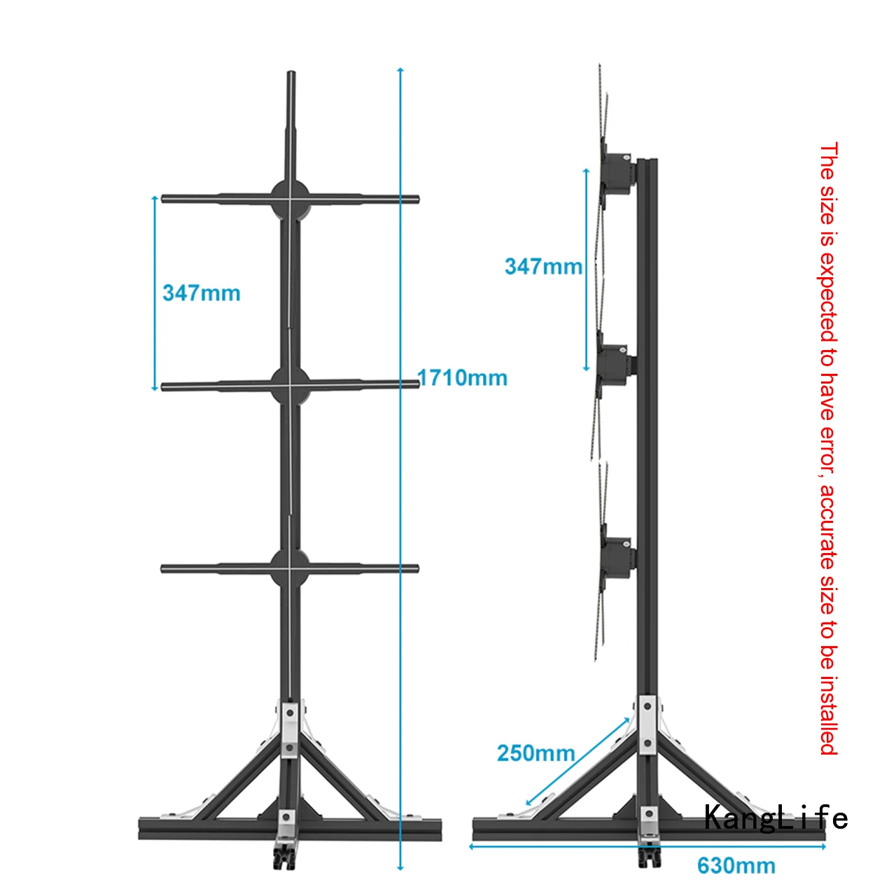 

1x3 3D Hologram Fan 50CM 3D Holographic Projector Advertising Display Light HD Holographic Projector for Stores Bars Party Xmas