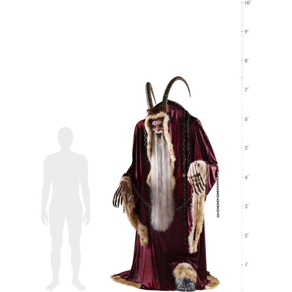 6.5 قدم Krampus Animatronic، يوصى به للاستخدام في المناطق المغطاة