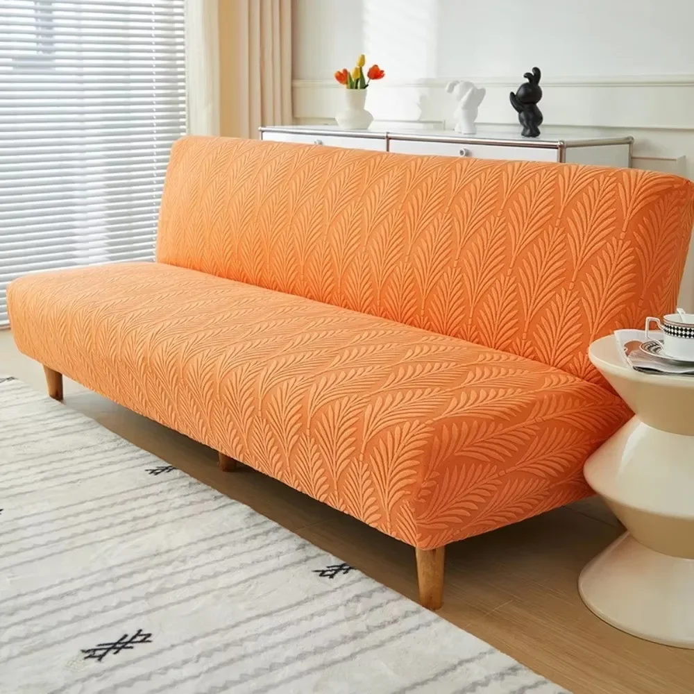 1pc Jacquard Sofa Abdeckung Elastische Staubdicht Anti-slip und All-inclusive Armlosen Sofa Bett Abdeckung faltbare Sofa Bett Abdeckung Hause Decora