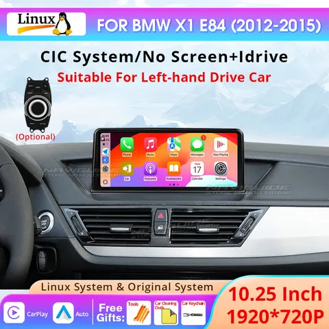 10.25인치 리눅스 시스템 BMW X1 E84 LHD 2012-2015 CIC 시스템용 차량용 CarPlay 스크린 / 무선 안드로이드 오토 BT 지원 차량용 스크린 없음