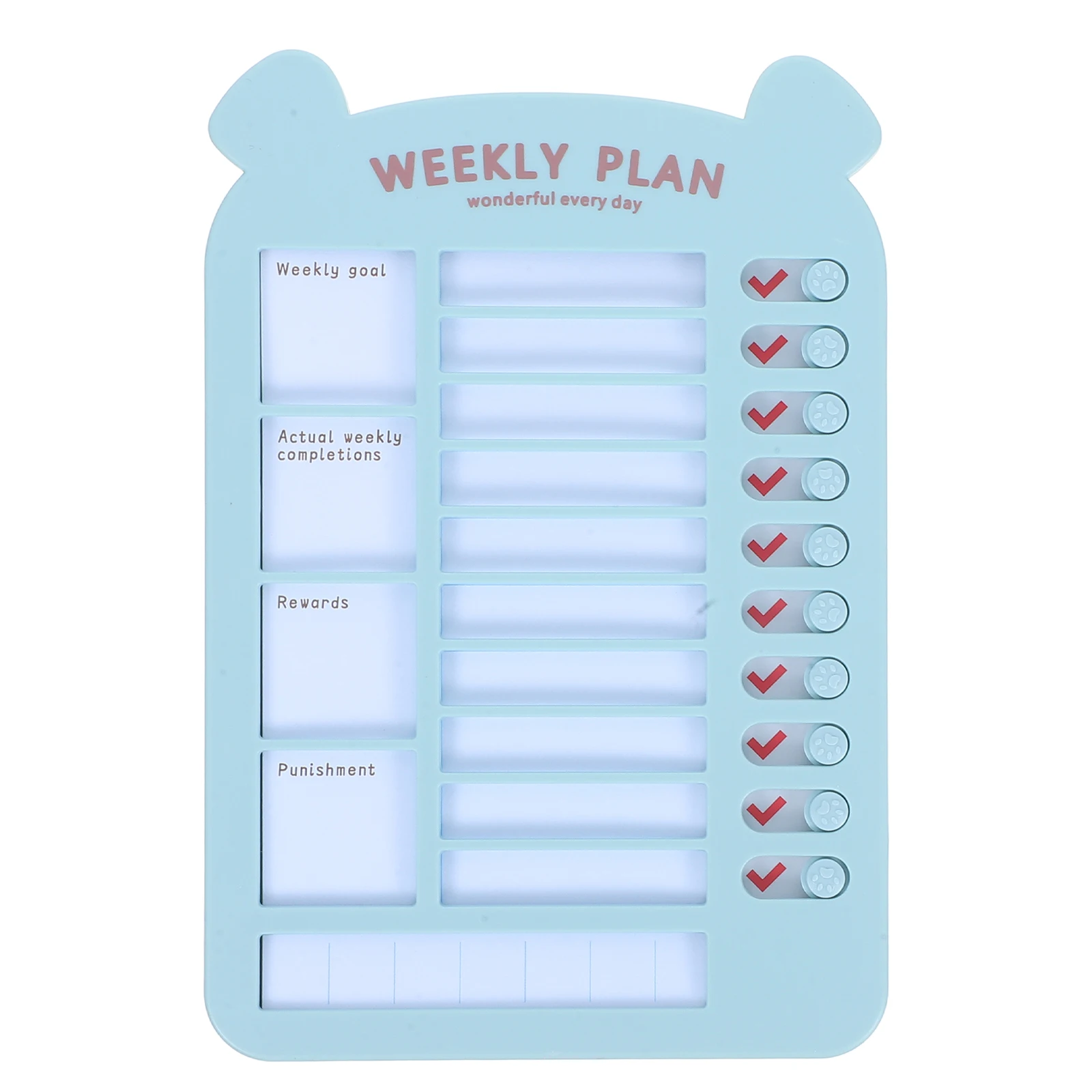 

Multifunctional Habit Tracker Board For Kids Weekly Daily Planner Schedule Task Tracker Educational Tool Self-Discipline