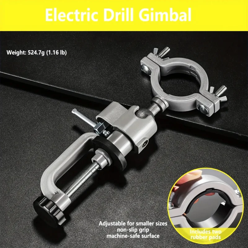 ‌360° Rotating Multifunctional Aluminum Alloy Workbench Stand - Drill Cloud Holder & Angle Grinder Stand for Woodworking