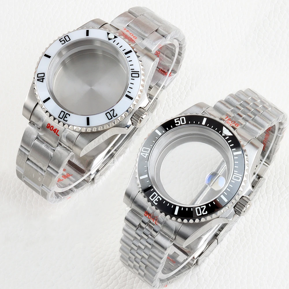 

NH35 40mm Watch Case 20mm Stainless Steel Oyster/Jubilee Strap Sapphire Glass for SUB 28.5mm Dial NH34 NH35 NH36 NH38 Movement