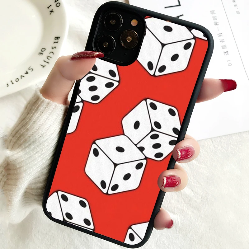 5 5S SE 2020 Phone Cover Case for iPhone 6 6S 7 8 PLUS X XS XR 11 12 13 MINI 14 PRO MAX Rubber Silicone  Lucky Dice