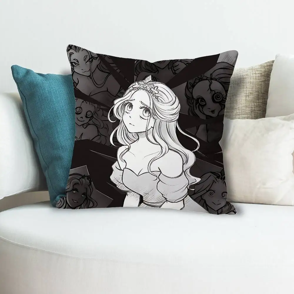 Game S-Slay The P-Princess Anime Celebrity Merchandise All-Match Printed Pillow Case Sofa Car Office Room Decoration Protector