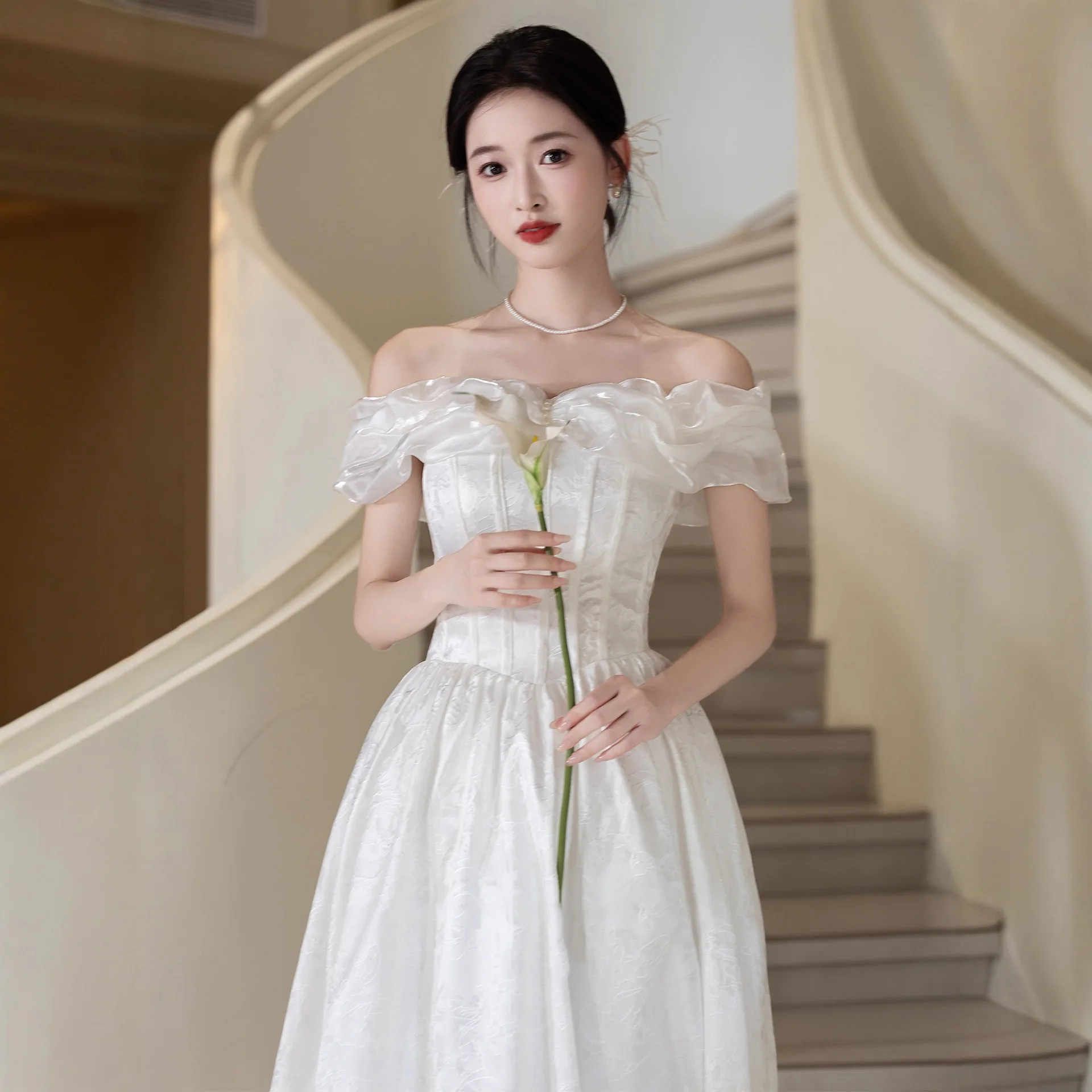 

A8178 Off The Shoulder Evening Dresses Fashion Girls Women Special Occasion Dresses Sweet Memory A-Line Wedding Party Dress