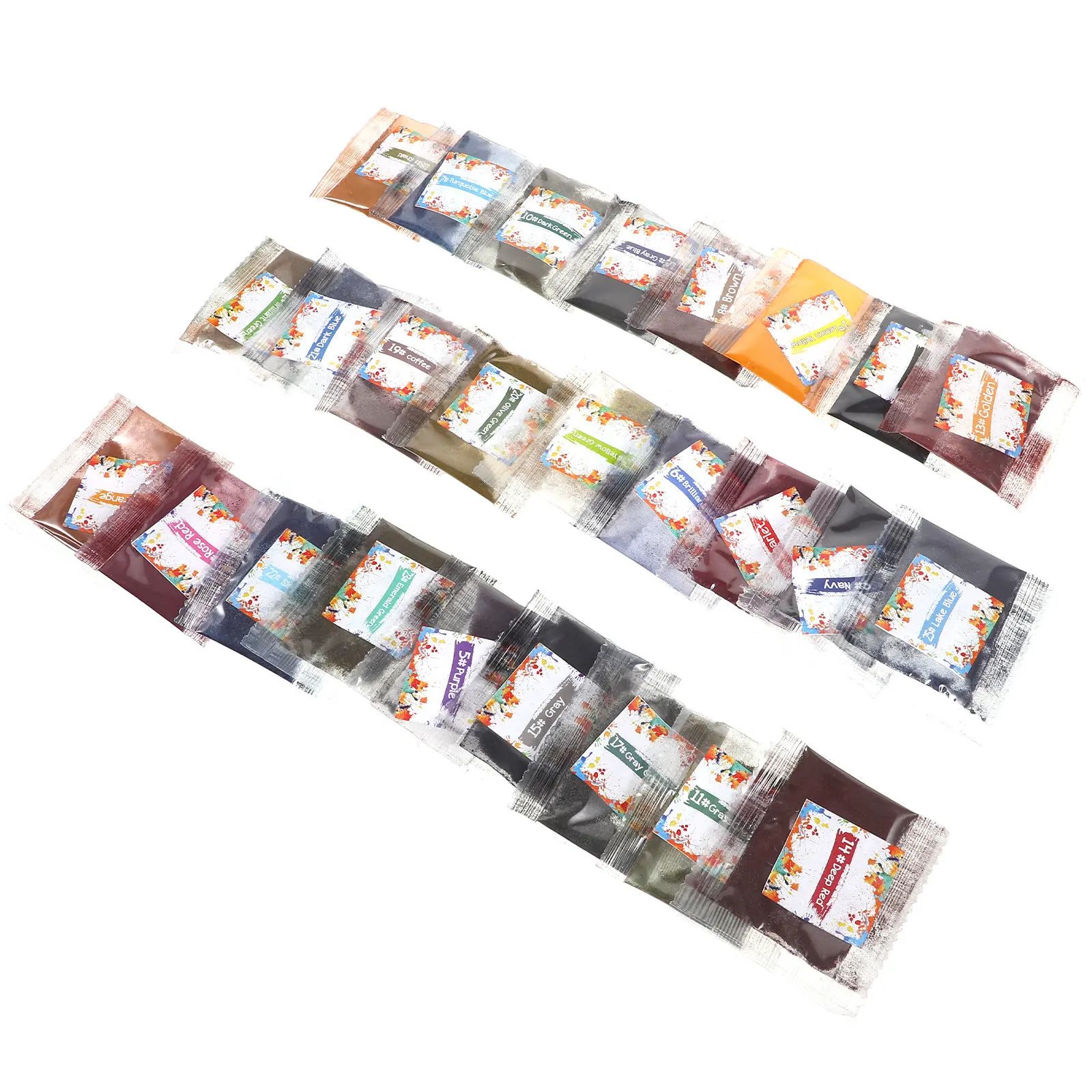 26Pcs Tie Dye Powder Creative DIY Fabric Dyeing Pigments Resistant Colors for Shirts Shorts Jeans Bags Shoes