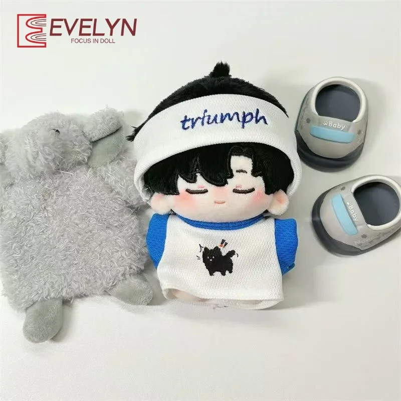 Evelyn 10CM Plush Doll Clothes Sport Style Outfit T-shirt Pants Headband Accessories Dress Up Love and Deepspace