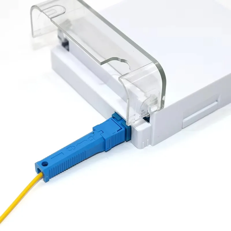 1 Port Mini Wall Mounted Fiber Terminal Box Plastic Cover Indoor FTTH Optical Fiber Distribution Enclosure
