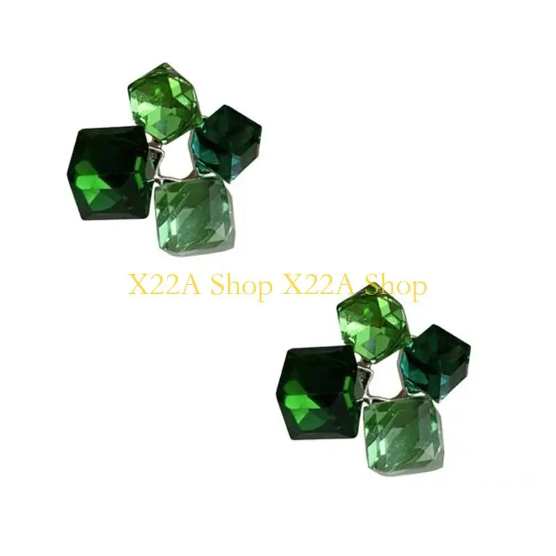 

Уникальные изысканные хрустальные запонки-кубы, удобные серьги, сверкающие свадебные аксессуары, аксессуары для свидания