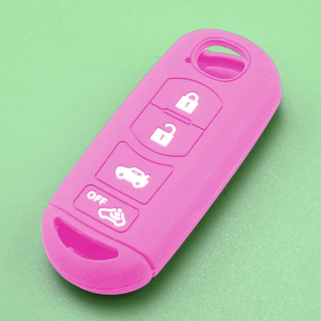 

Pink 4 Buttons Silicone Remote Key Cover Case Fob Fit for Mazda 2 3 5 6 CX-5 CX-7 CX-9 Miata MX-5 2014 2015
