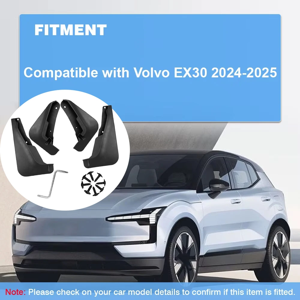 

4pcs For Volvo EX30 2024-2025 Car Front Rear Wheel Splash Guards Mud Flaps Kit Fender Mudguards Protector Accessories
