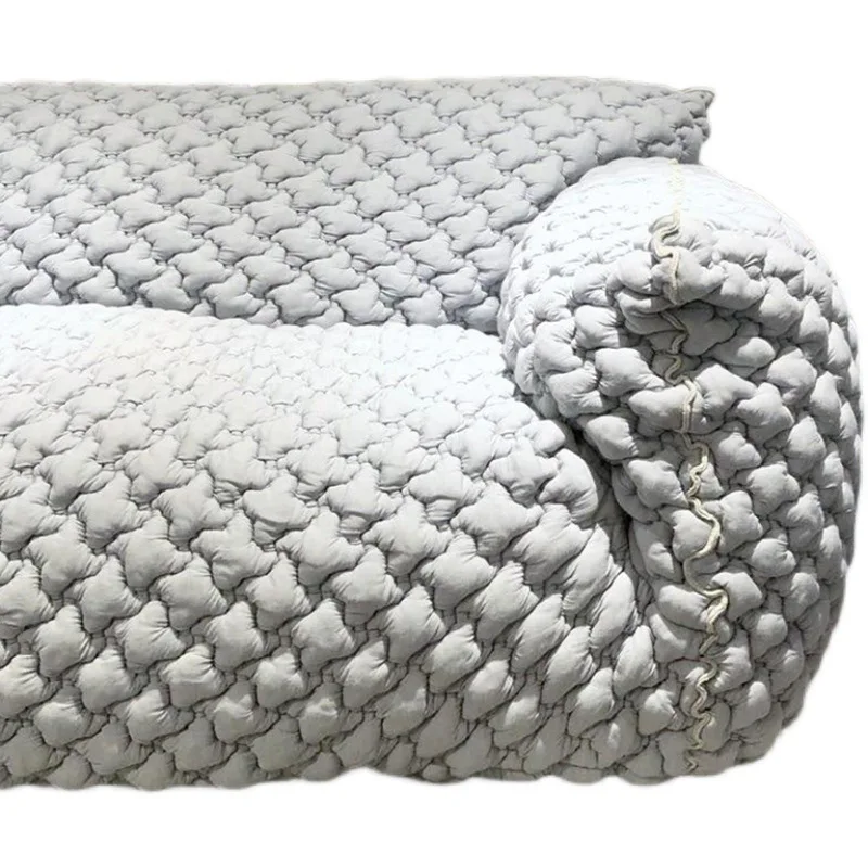 Italian fabric sofa casual ins living room bedroom lazy light luxury lazy single chair Nordic solid wood