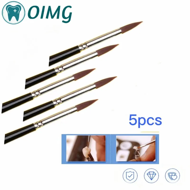 5pcs Dental Porcelain Brush Pen Technician Tools Lab Supplies Materials Equipment Materials