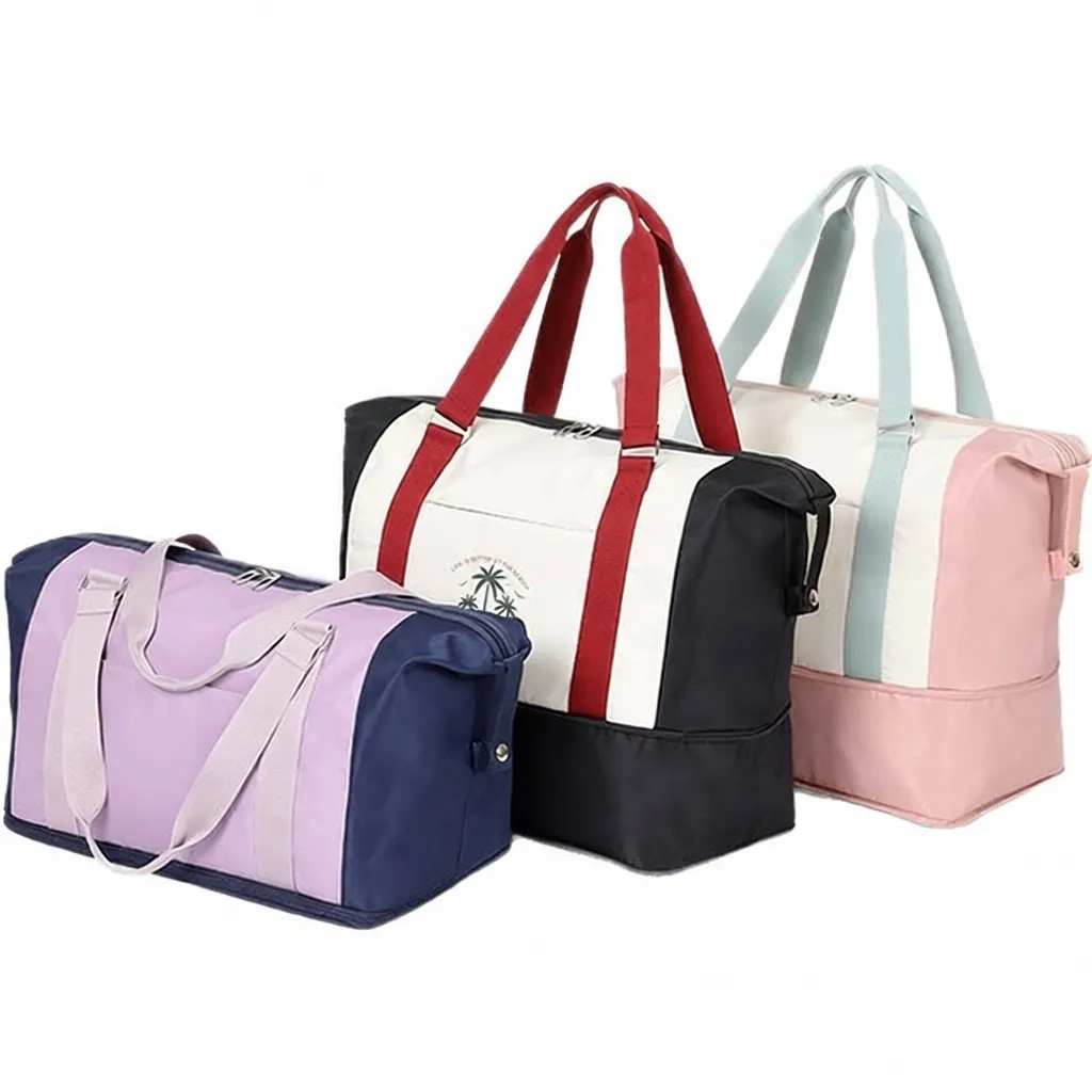 large-capacity-fitness-travel-bag-women's-business-trip-shoulder-bag-wet-and-dry-separation-handbag-polyester-luggage-bag
