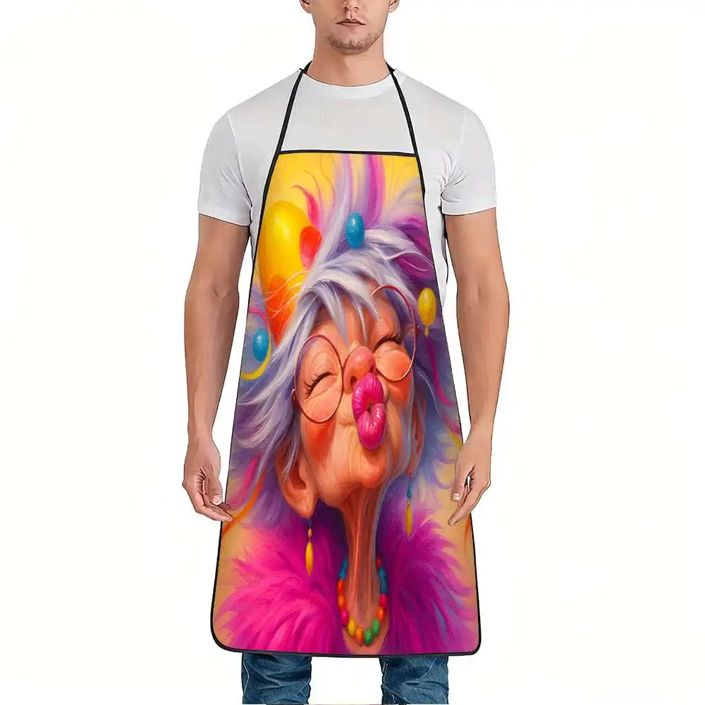 One Colorful Party Hat And Balloon Apron With A Humorous Design Made From Durable And Easy-To-Clean Polyester Featuring An Adjus