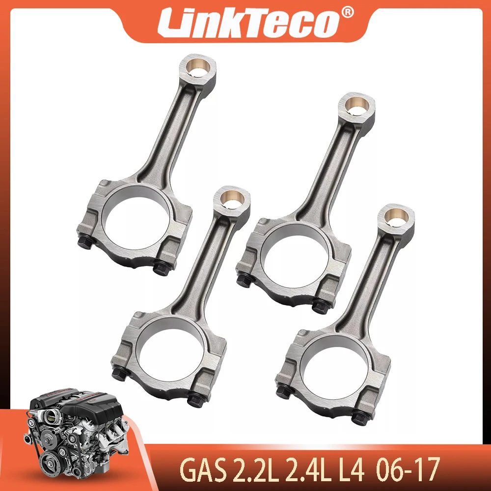 4PCS Connecting Rods Engine Parts Set for 2.2L 2.4L L4 Gasoline Fit 2006-2017 Buick Lacrosse Chevrolet Orlando GMC Terrain Ponti