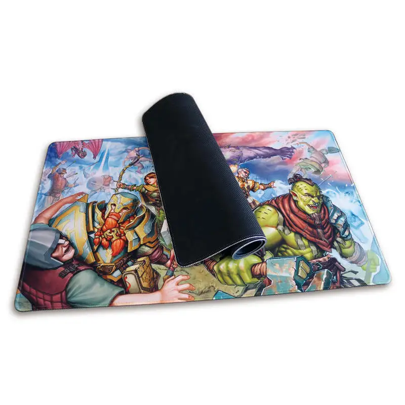 Premium Edge Stitched TCG Card Game Playmat Thick Neoprene Rubber Play Mat Custom Anime Pattern Sublimation Printed Style a31