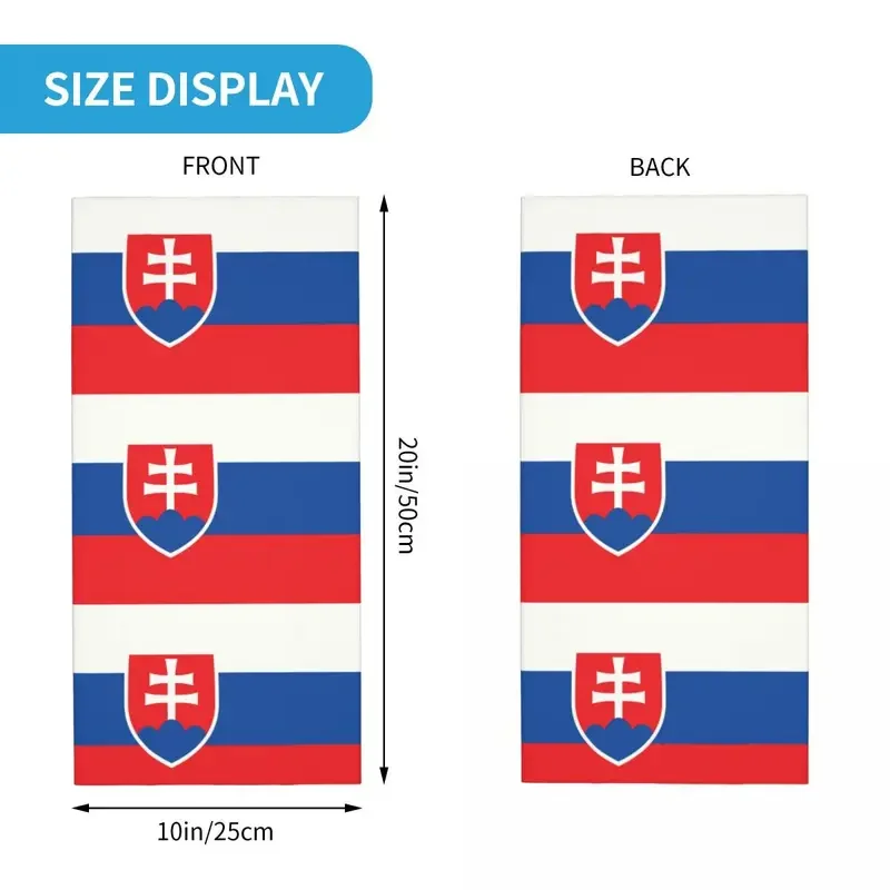 Vlag Van Slowakije Nek Gaiter Vrouwen Mannen Uv Bescherming Winter Slovak Republiek Bandana Sjaal Om Te Wandelen