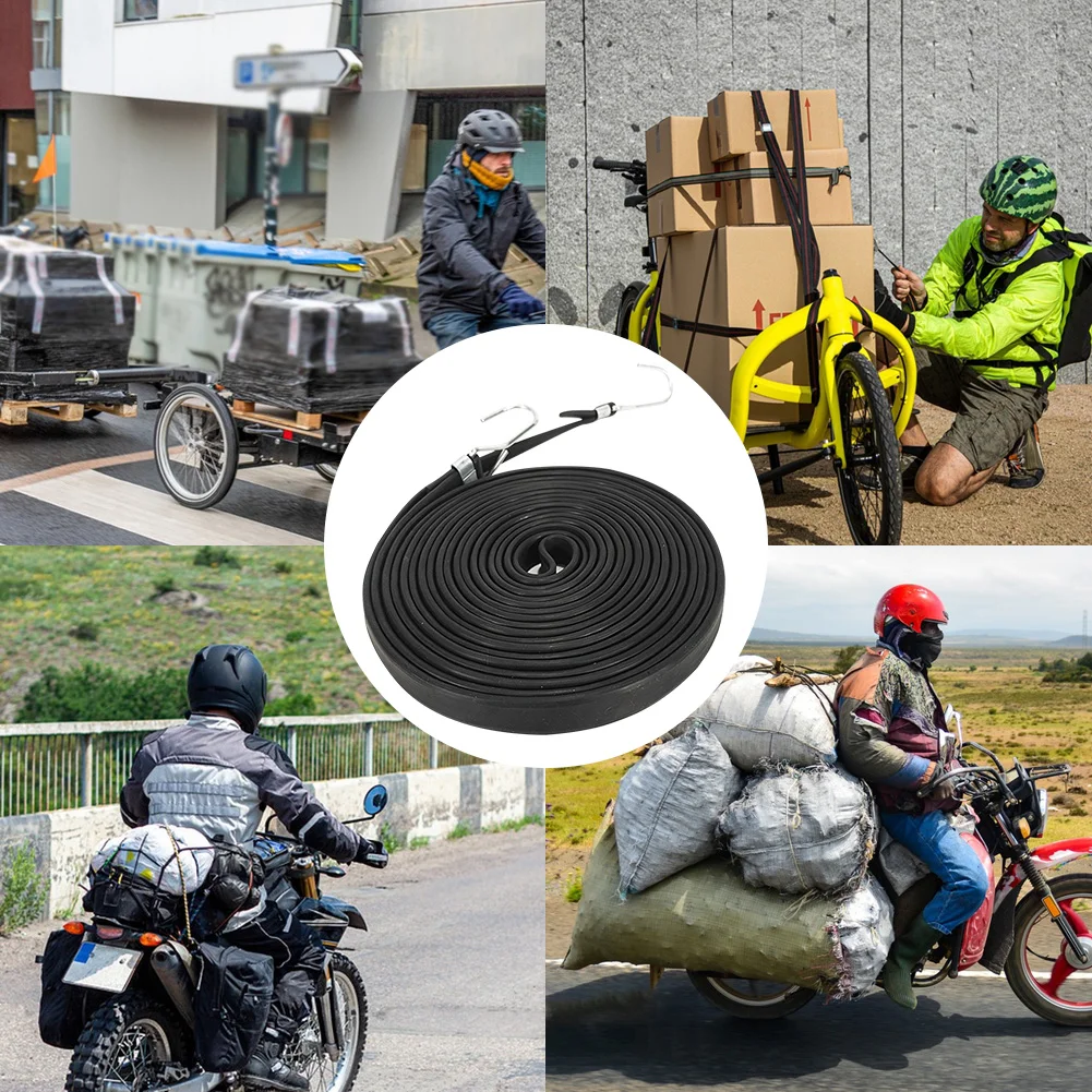 

Эластичные ремни-банджи 2.5/3.5/5 м с крюками, сверхдлинные, прочные, резиновые, для ручных тележек, мотоциклов, автомобилей, велосипедов