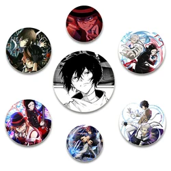 32/44/58MM Anime Bungo Stray Dogs Brooches Snap in Design Badge，Accessories for Clothes Backpack Stylish Ornament Pins