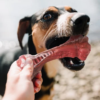 MASBRILL Dog Toys Aggressive Chewers Large Dogs Bone-Shaped Indestructible Dog Toys Nylon Interactive Dog Toys Teeth Cleaning 6