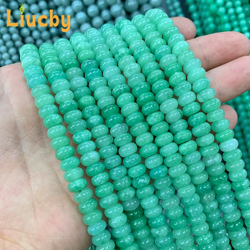 Natural Stone DIY anklet Hoop earrings  For Jewelry Making Optimize Australian jade abacus beads spacer beads 15