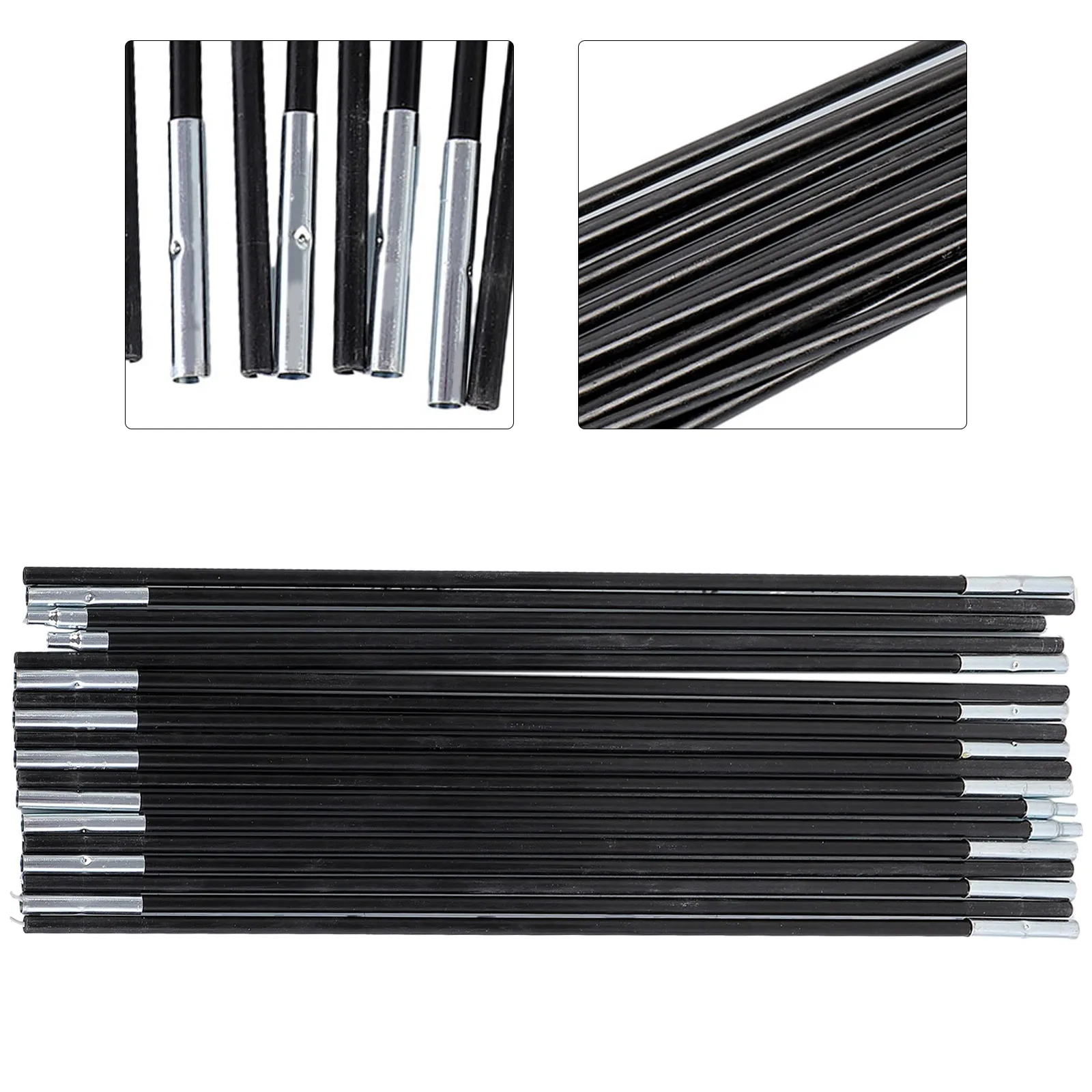 ألياف زجاجية للتخييم - قضبان عمود خيام التخييم، قضبان دعم خارجية - إطارات المظلة - مجموعة ملحقات قضيب الخيمة العملية