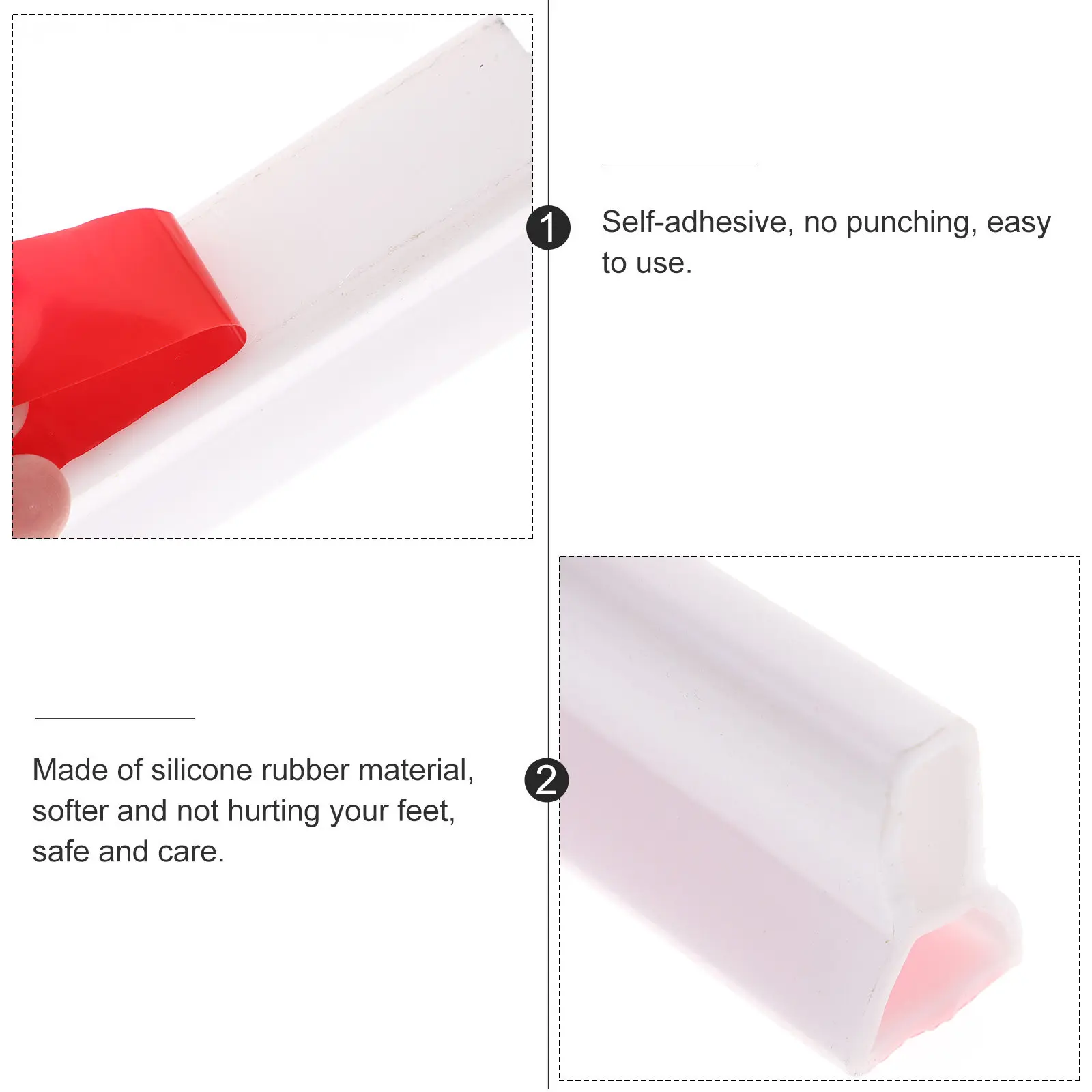 

Водонепроницаемая силиконовая лента для ванной комнаты, мягкий силиконовый уплотнитель для душевой двери, водозащитный барьер для кухни и пола в душе