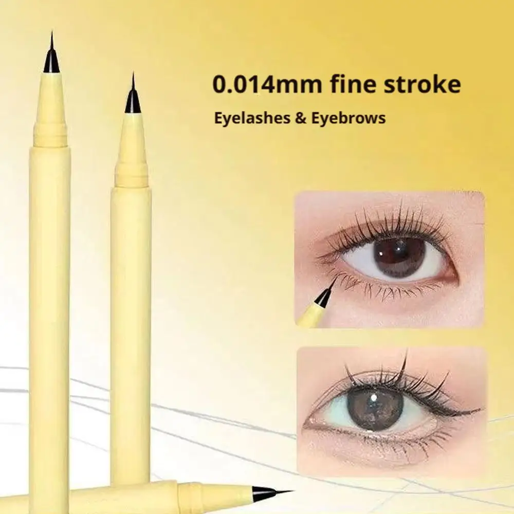 Slim Waterproof Liquid Eyeliner Smooth Ultra-fine Lying Liquid Makeup Makeup Eyes Cosmetic Eyes Long Eyeliner Silkworm Last F1I2