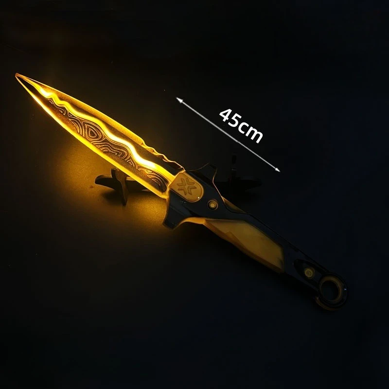 45cm/17.72in Valorant Acrylic Luminous Knife Katana Game Model Props Samurai Cosplay Party Supplies Collectible Outdoor Toy Gift